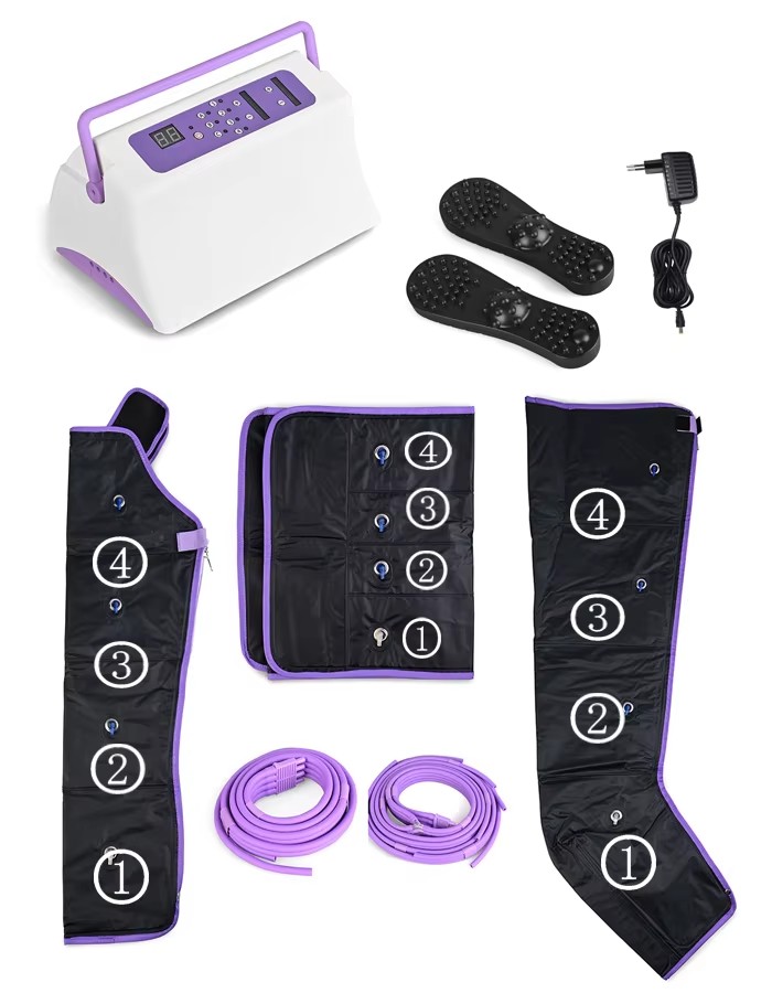 maykang pressotherapy lymphatic drainage for circulation, therapy and relaxation, 6 modes, 9 intensities, controls can be customized