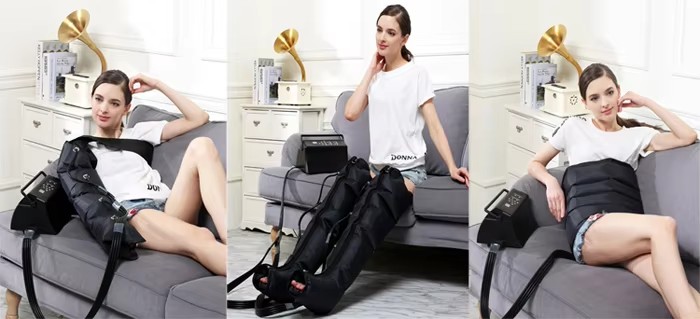 maykang pressotherapy lymphatic drainage for circulation, therapy and relaxation, 6 modes, 9 intensities, controls can be customized