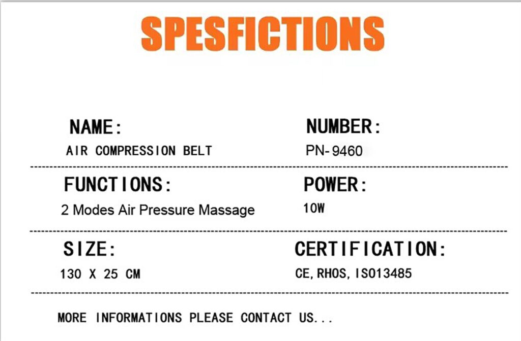 pressotherapy lymphatic drainage massage system 9460